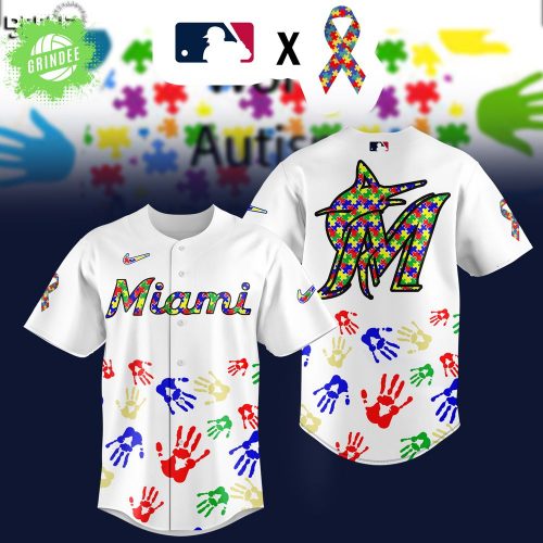 Miami Marlins MLB Autism Awareness Special Edition 2025 Baseball Jersey