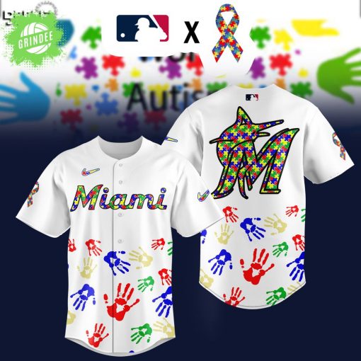 Miami Marlins MLB Autism Awareness Special Edition 2025 Baseball Jersey