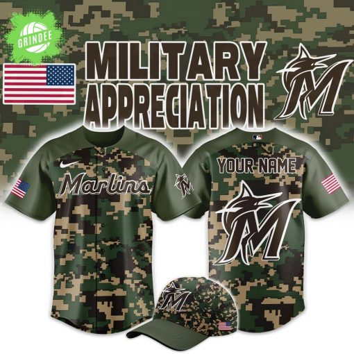 Miami Marlins Military Appreciation Baseball Jersey Combo