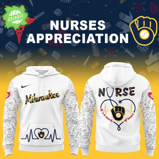 Milwaukee Brewers Nurses Appreciation White Hoodie