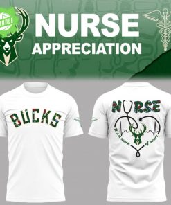 Milwaukee Bucks Nurse Appreciation T-Shirt