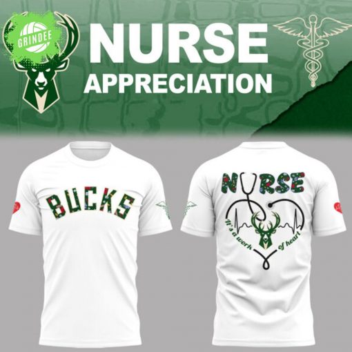 Milwaukee Bucks Nurse Appreciation T-Shirt