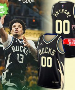 Milwaukee Bucks Official Black Jersey
