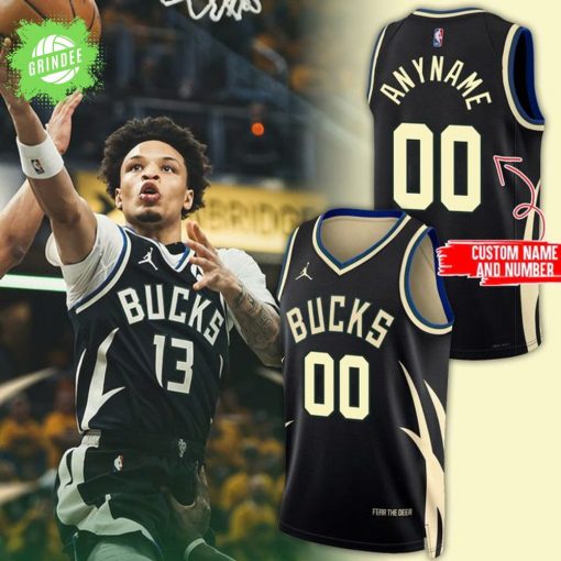Milwaukee Bucks Official Black Jersey