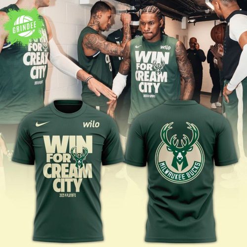 Milwaukee Bucks “Win For Cream City” 2025 Playoffs Limited T-Shirt