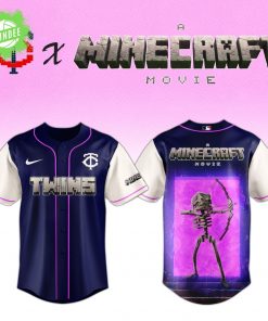Minnesota Twins x Minecraft Movie Skeleton Night Jersey – Limited MLB Edition