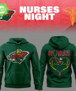Minnesota Wild Nurses Night 2025 Green Hoodie