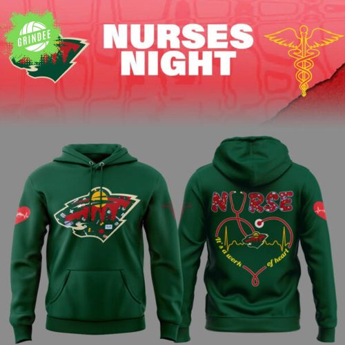 Minnesota Wild Nurses Night 2025 Green Hoodie