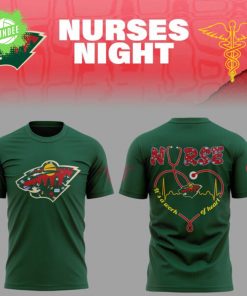Minnesota Wild Nurses Night 2025 Green T-Shirt