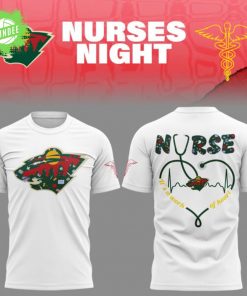 Minnesota Wild Nurses Night 2025 White T-Shirt