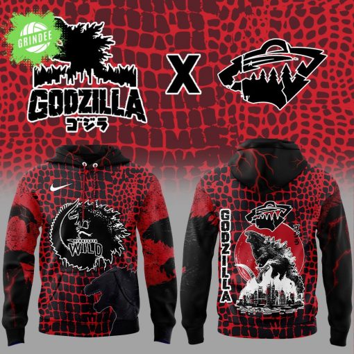 Minnesota Wild x Godzilla Trending Hoodie 2025 – NHL Monster Edition