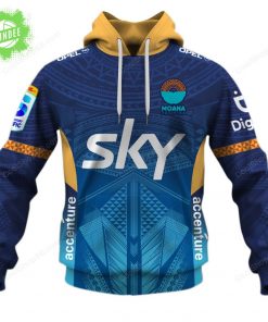 Moana Pasifika Super Rugby Home Jersey Style Hoodie