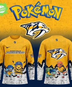 Nashville Predators x Pokémon Hockey Jersey – Anime-Inspired NHL Jersey