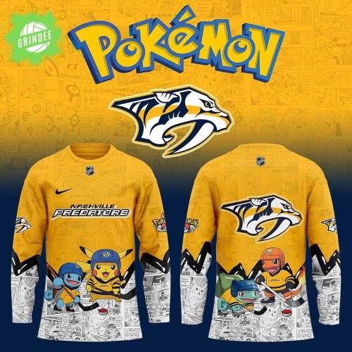 Nashville Predators x Pokémon Hockey Jersey – Anime-Inspired NHL Jersey