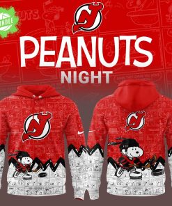 New Jersey Devils Anniversary of Peanuts 2025 Hoodie – NHL x Peanuts Collaboration