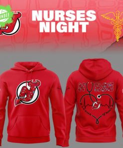 New Jersey Devils Nurses Night 2025 Red Hoodie