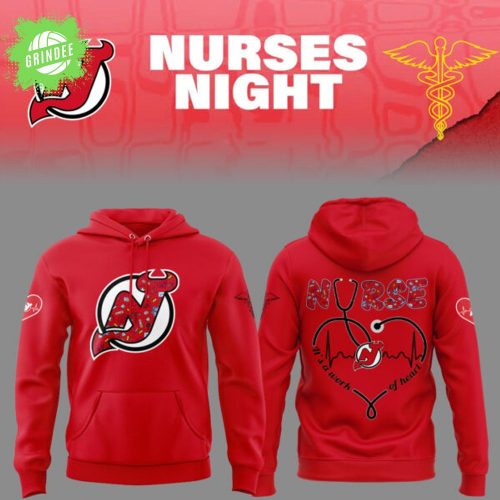 New Jersey Devils Nurses Night 2025 Red Hoodie