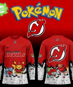 New Jersey Devils x Pokémon New Hockey Jersey – Limited Edition Pokémon Fans Hockey Jersey