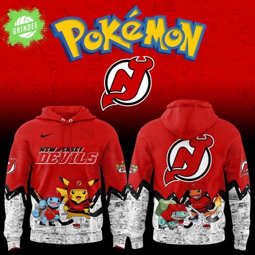 New Jersey Devils x Pokémon New Hoodie – Anime x NHL Special Edition Apparel