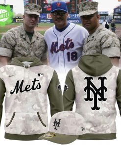 New York Mets 2025 Armed Forces Day Hoodie – Beige/Olive Limited Drop