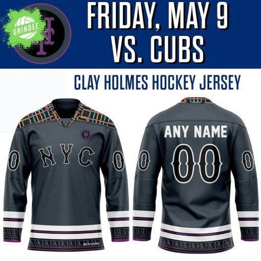 New York Mets Clay Holmes Hockey Jersey 2025 Edition