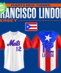 New York Mets Francisco Lindor Puerto Rico Jersey