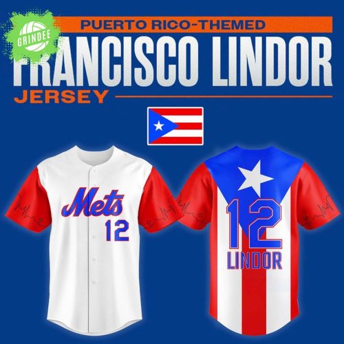 New York Mets Francisco Lindor Puerto Rico Jersey