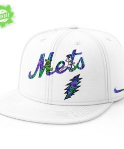 New York Mets Grateful Dead Night Baseball Jersey and Flat Cap Set