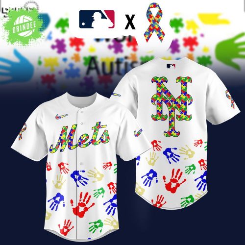 New York Mets MLB Autism Awareness Special Edition 2025 Baseball Jersey