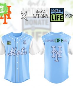 New York Mets x Donate Life Month Baseball Jersey – 2025 Tribute Edition