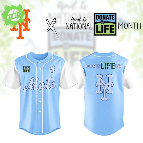 New York Mets x Donate Life Month Baseball Jersey – 2025 Tribute Edition