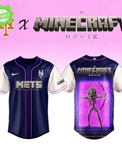 New York Mets x Minecraft Movie Skeleton Night Jersey – Limited MLB Edition