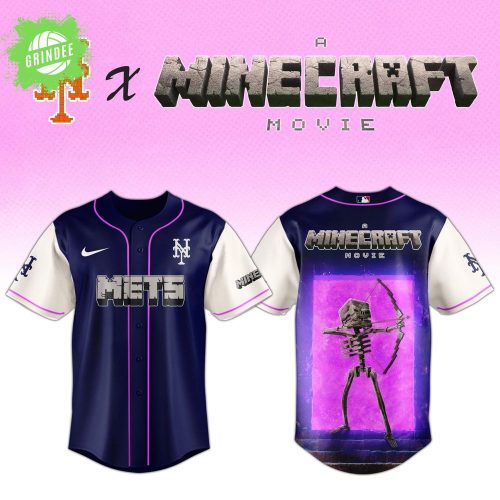 New York Mets x Minecraft Movie Skeleton Night Jersey – Limited MLB Edition