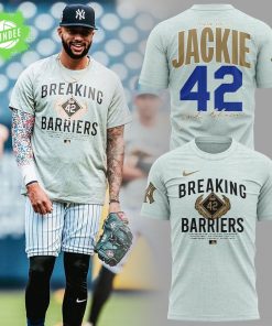 New York Yankees Breaking 42 Barriers T-Shirt