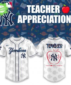New York Yankees Teacher Night White Baseball Jersey