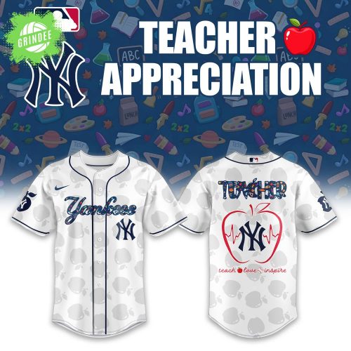 New York Yankees Teacher Night White Baseball Jersey