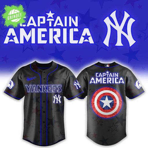 New York Yankees x Captain America Combo Baseball Jersey – Super Soldier Style
