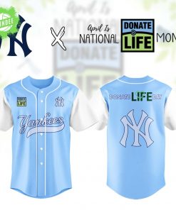 New York Yankees x Donate Life Month Baseball Jersey – Limited 2025 MLB Edition