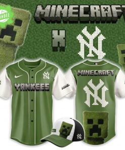 New York Yankees x Minecraft Baseball Jersey – Game Night Edition