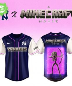 New York Yankees x Minecraft Movie Skeleton Night Jersey – Limited MLB Edition