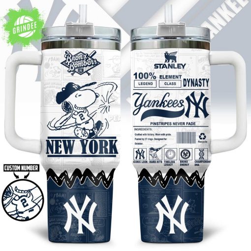 New York Yankees x Snoopy 40oz Stanley Tumbler – Limited Baseball Edition