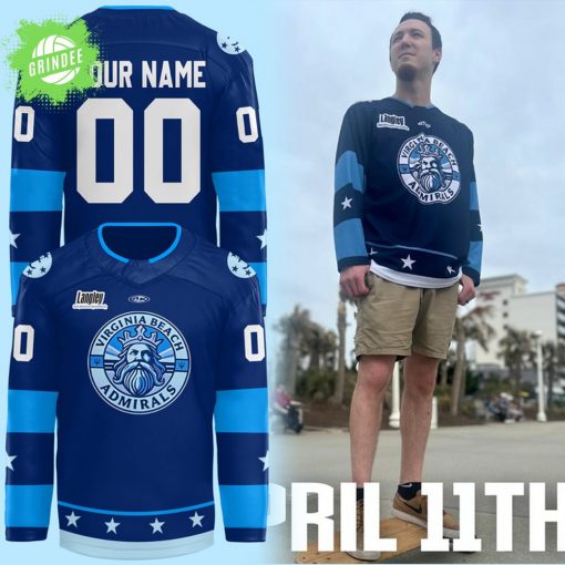 Norfolk Admirals Kelly Cup Playoffs 2025 Hockey Jersey
