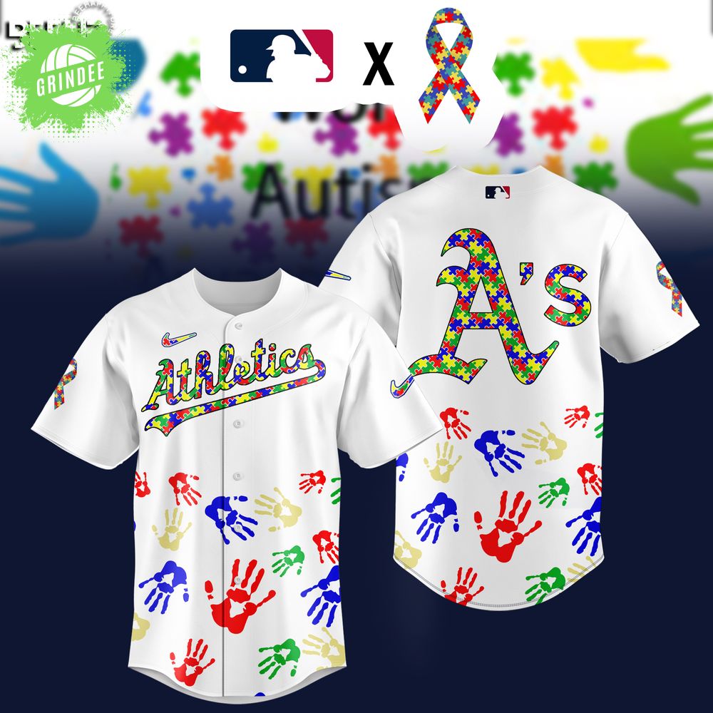 Oakland Athletics MLB Autism Awareness Special Edition 2025 Baseball Jersey Oakland Athletics MLB Autism Awareness Special Edition 2025 Baseball Jersey