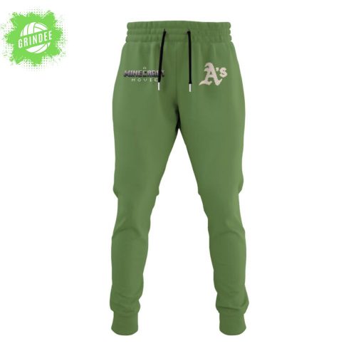 Oakland Athletics x Minecraft Movie Night Hoodie – MLB Crossover Gamer Hoodie