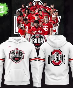 Ohio State Buckeyes Pro Day 2025 White Hoodie – Buckeyes Fan Apparel