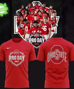 Ohio State Buckeyes Pro Day Red T-Shirt 2025 – NCAA Football Limited Edition