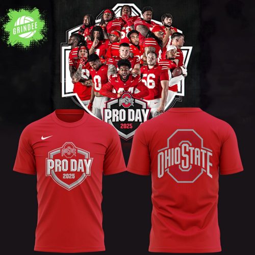 Ohio State Buckeyes Pro Day Red T-Shirt 2025 – NCAA Football Limited Edition