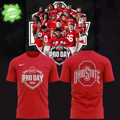 Ohio State Buckeyes Pro Day Red T-Shirt 2025 – NCAA Football Limited Edition