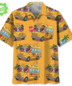 On A Vacation School Bus Hawaiian Shirt