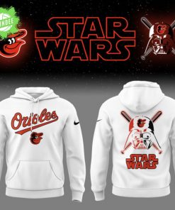 Orioles Baseball x Star Wars 2025 White Hoodie Limited Edition